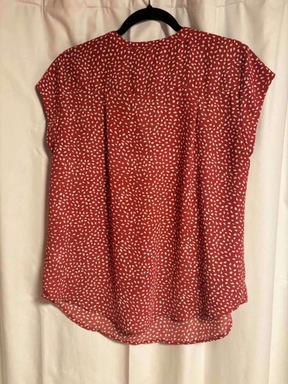 Fun2fun V-Neck Fall Rust Color Blouse Sized Large - Picture 3 of 3